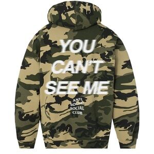 Anti Social Social Club x WWE "You Can't See Me" Hoodie, size XS